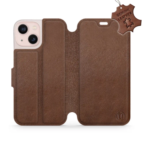 Phone Case Apple iPhone 13 mini - Design Brown Leather