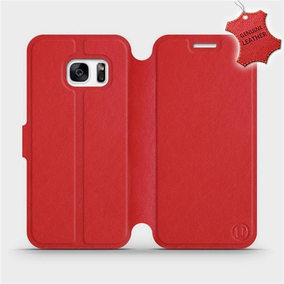 Phone Case Samsung Galaxy S7 - Design Red Leather