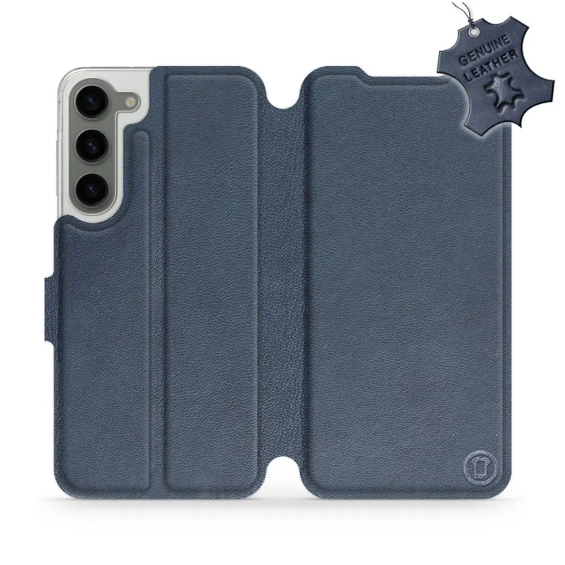Phone Case Samsung Galaxy S23 Plus - Design Blue Leather