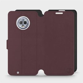 Phone Case Motorola Moto G6 - Design Burgundy with Black