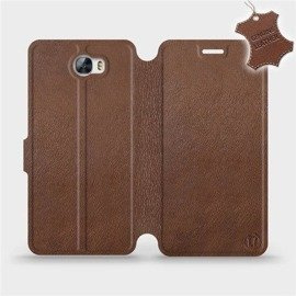 Phone Case Huawei Y6 II Compact - Design Brown Leather