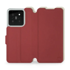 Phone Case Xiaomi 14 - Design Dark Red with Platinum