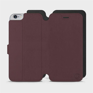 Phone Case Apple iPhone 6s Plus - Design Burgundy with Black