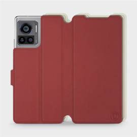 Phone Case Motorola Edge 30 Ultra - Design Dark Red with Platinum