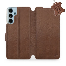 Phone Case Samsung Galaxy M55 5G - Design Brown Leather