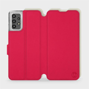 Etui Soft Touch do Samsung Galaxy A32 4g - wzór Żywa czerwień z platyną