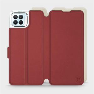 Etui Soft Touch do OPPO Reno 4 Lite - wzór Zachodząca czerwień z platyną