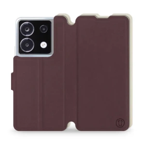 Etui Soft Touch do Xiaomi POCO X6 - wzór Matowy burgund z platyną