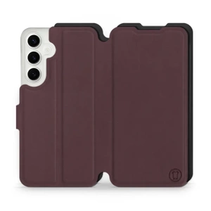 Etui Soft Touch do Samsung Galaxy S24 Plus - wzór Matowy burgund z czernią