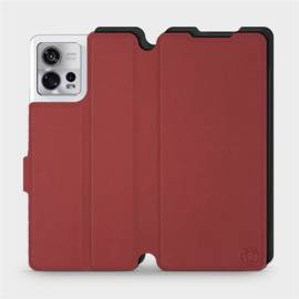 Phone Case Motorola Edge 30 Fusion - Design Dark Red with Black