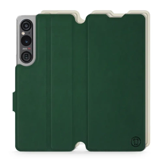 Phone Case Sony Xperia 1 V - Design Green with Platinum
