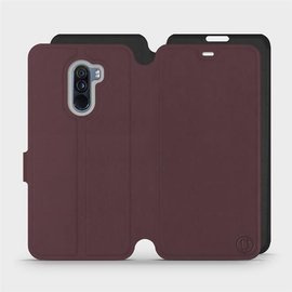 Phone Case Xiaomi Pocophone F1 - Design Burgundy with Black