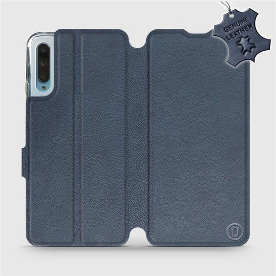 Etui ze skóry naturalnej do Huawei P Smart Pro - wzór Blue Leather