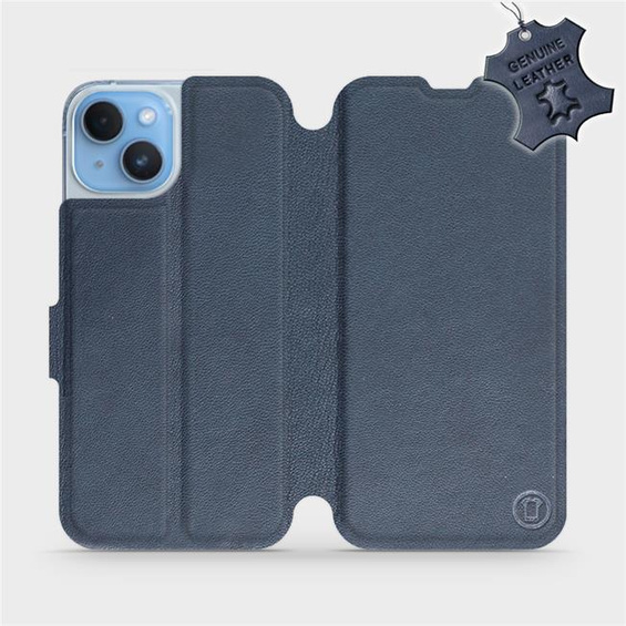 Hülle für Apple iPhone 14 - Farbe Blue Leather