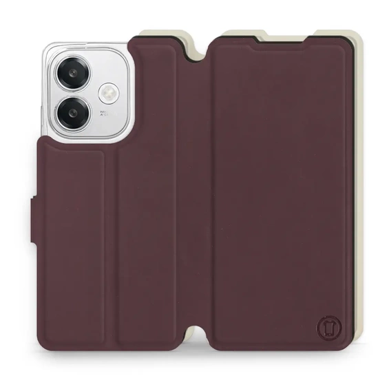 Phone Case OPPO A40M - Design Burgundy with Platinum