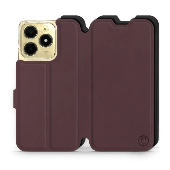 Phone Case Realme C61 - Design Burgundy with Black