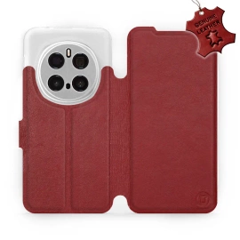 Phone Case Huawei Honor Magic7 Pro 5G - Design Dark Red Leather