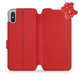Phone Case Xiaomi Redmi 9A - Design Red Leather