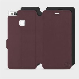 Phone Case Huawei P9 Lite - Design Burgundy with Black