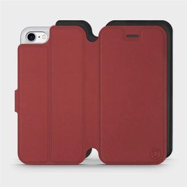 Phone Case Apple iPhone 8 - Design Dark Red with Black