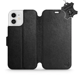 Phone Case Apple iPhone 12 - Design Black Leather