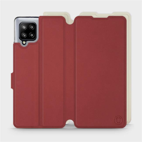 Hülle für Samsung Galaxy A42 - Farbe Rot mit Platin