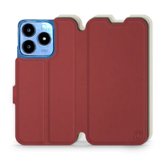 Phone Case Realme C63 - Design Dark Red with Platinum