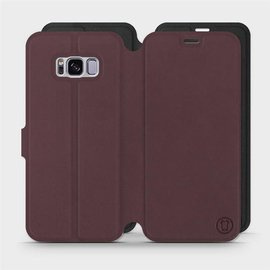 Phone Case Samsung Galaxy S8 Plus - Design Burgundy with Black