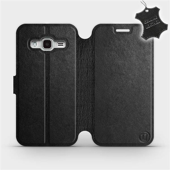 Phone Case Samsung Galaxy J3 2016 - Design Black Leather
