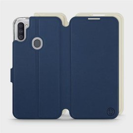 Phone Case Samsung Galaxy M11 - Design Navy with Platinum