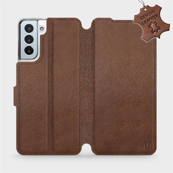 Phone Case Samsung Galaxy S21 Plus - Design Brown Leather