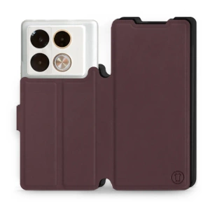 Phone Case Infinix Note 40 Pro - Design Burgundy with Black