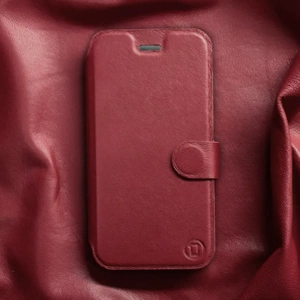 Phone Case Xiaomi POCO M7 Pro 5G - Design Dark Red Leather