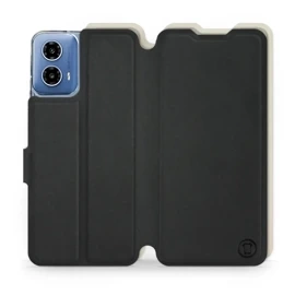 Phone Case Motorola Moto G34 5G - Design Black with Platinum