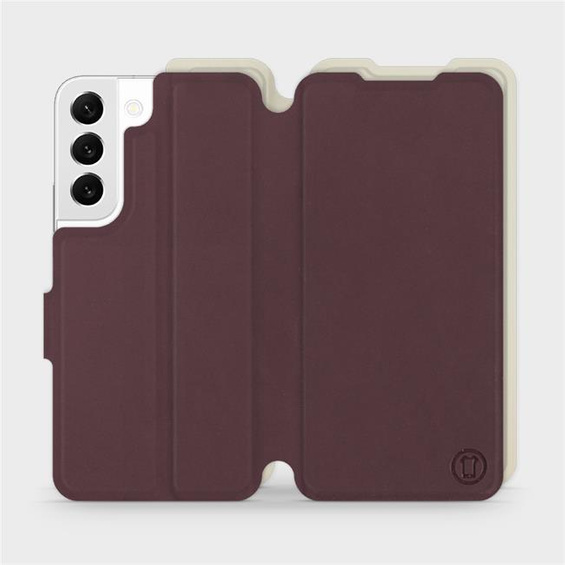 Phone Case Samsung Galaxy S22 - Design Burgundy with Platinum