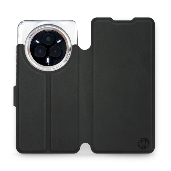 Etui Soft Touch do Realme 14 Pro Plus 5G - wzór Satynowa czerń z platyną