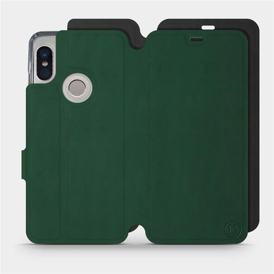 Hülle für Xiaomi Redmi Note 5 - Farbe Grün mit Schwarz