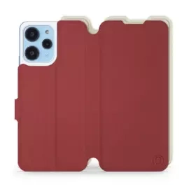Phone Case Xiaomi Redmi 12 - Design Dark Red with Platinum