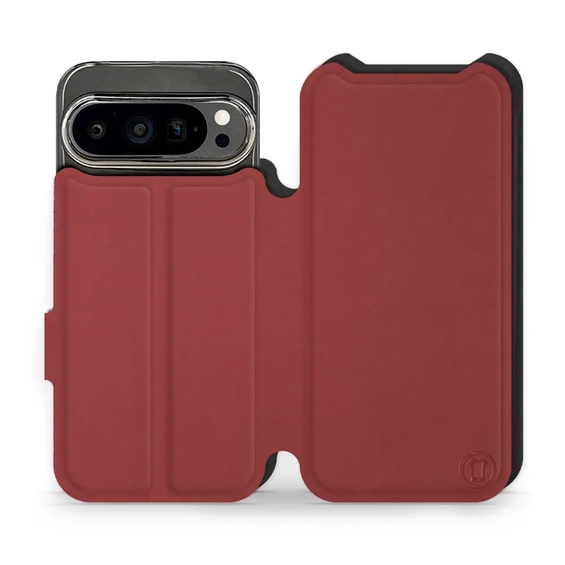 Hülle für Google Pixel 9 Pro - Farbe Dunkelrot mit Schwarz