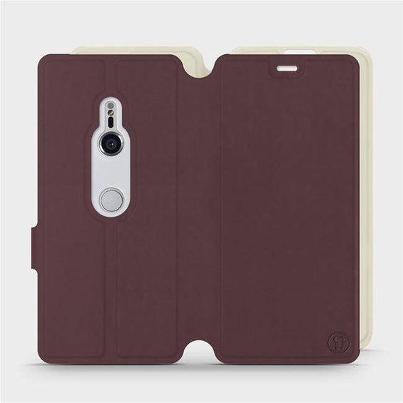 Phone Case Sony Xperia XZ3 - Design Burgundy with Platinum