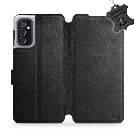 Phone Case Samsung Galaxy M52 5G - Design Black Leather