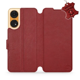 Phone Case OPPO Reno 8T 5G - Design Dark Red Leather