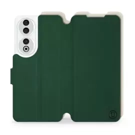 Etui Soft Touch do Huawei Honor 90 - wzór Miejska zieleń z platyną