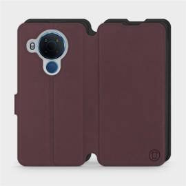 Hülle für Nokia 5.4 - Farbe Burgund mit Schwarz