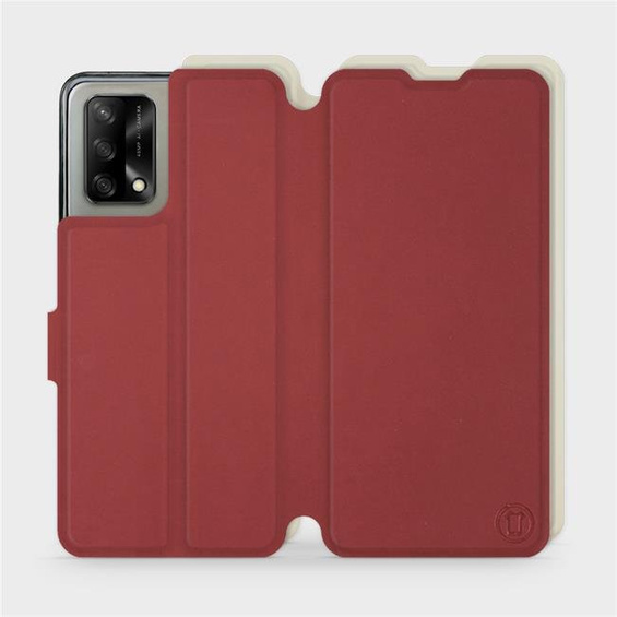 Phone Case OPPO A74 - Design Dark Red with Platinum