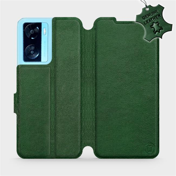 Phone Case OPPO A57S - Design Green Leather
