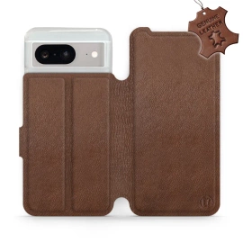 Phone Case Google Pixel 8 - Design Brown Leather