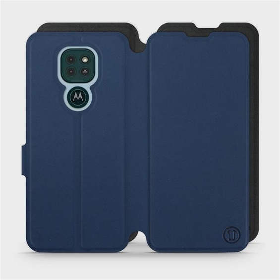 Etui Soft Touch do Motorola Moto G9 Play - wzór Głęboki granat z czernią