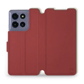 Phone Case Motorola Moto G86 5G - Design Dark Red with Platinum