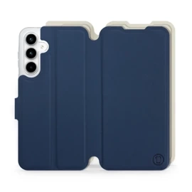 Phone Case Samsung Galaxy A35 5G - Design Navy with Platinum